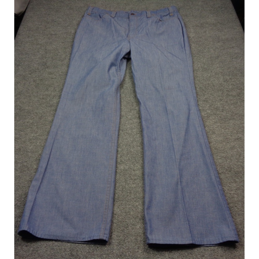 Vtg 70s Levis 546 Gentleman Jeans 40x34 (fits36x33) Orange Tab Flare Scovill Zip